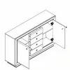 Living Largo 4 piese comoda KOM 2D4S, virtina REG1W, polita SW4/15 si dulap SZF2D cashmire picture - 5
