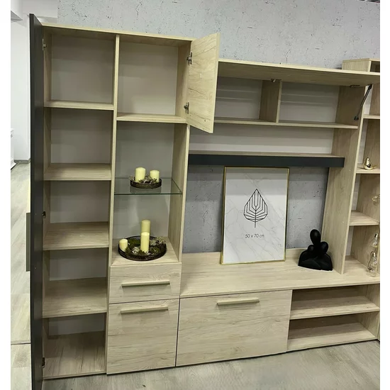 Living Royal, PAL melaminat, 310x50x200 cm, Sonoma/Grafit picture - 5