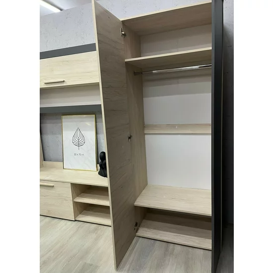 Living Royal, PAL melaminat, 310x50x200 cm, Sonoma/Grafit picture - 6