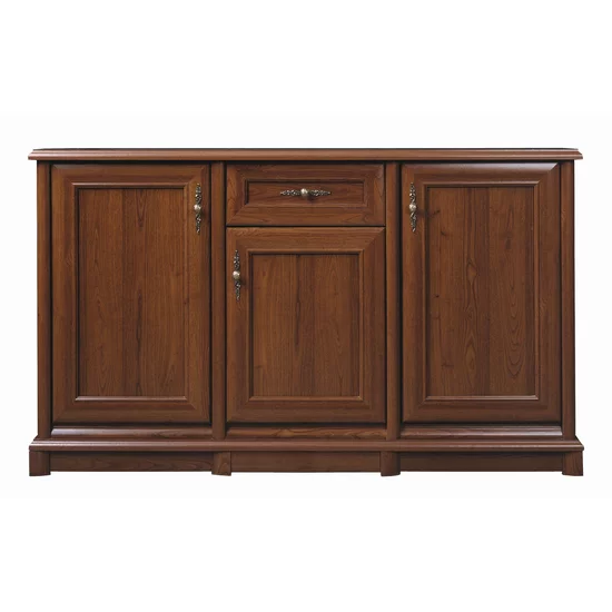 Living Sonata 2, Set Mobilier Elegant Cu Vitrină, Comodă, Polite Și Spații Depozitare, MDF/PAL, Castan picture - 2
