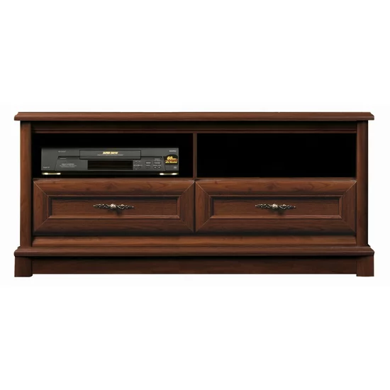 Living Sonata 2, Set Mobilier Elegant Cu Vitrină, Comodă, Polite Și Spații Depozitare, MDF/PAL, Castan picture - 6
