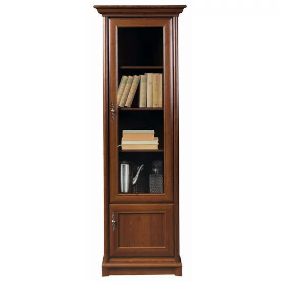 Living Sonata 2, Set Mobilier Elegant Cu Vitrină, Comodă, Polite Și Spații Depozitare, MDF/PAL, Castan picture - 4