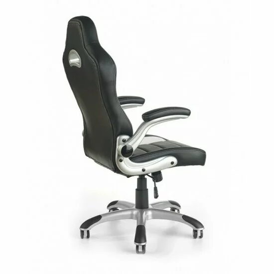 Scaun Lotus, mecanism TILT și cotiere reglabile, piele ecologică perforată, 63x65x117-127 cm, negru/gri picture - 4