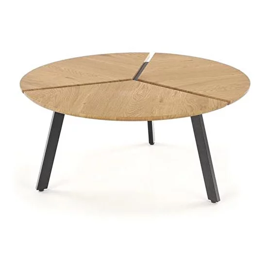 Măsuță cafea Luana rotundă, design minimalist și elegant, MDF laminat, 86x40 cm, stejar picture - 2