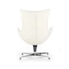 Fotoliu Luxor, spătar ergonomic și design modern, piele și oțel inoxidabil, 86x84x96 cm, alb picture - 5