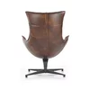 Fotoliu Luxor, spătar ergonomic și design modern, piele și oțel inoxidabil, 86x84x96 cm, maro picture - 5