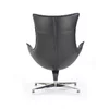 Fotoliu Luxor, spătar ergonomic și design modern, piele și oțel inoxidabil, 86x84x96 cm, negru picture - 5