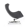 Fotoliu Luxor, spătar ergonomic și design modern, piele și oțel inoxidabil, 86x84x96 cm, negru picture - 3