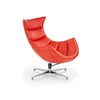 Fotoliu Luxor, spătar ergonomic și design modern, piele și oțel inoxidabil, 86x84x96 cm, roșu picture - 1