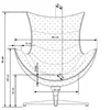 Fotoliu Luxor, spătar ergonomic și design modern, piele și oțel inoxidabil, 86x84x96 cm, roșu picture - 6