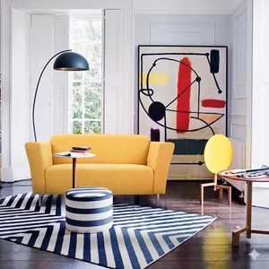 Canapea fixă 3 locuri Macon, lemn masiv fag + spumă poliuretanică, stofă premium, gri