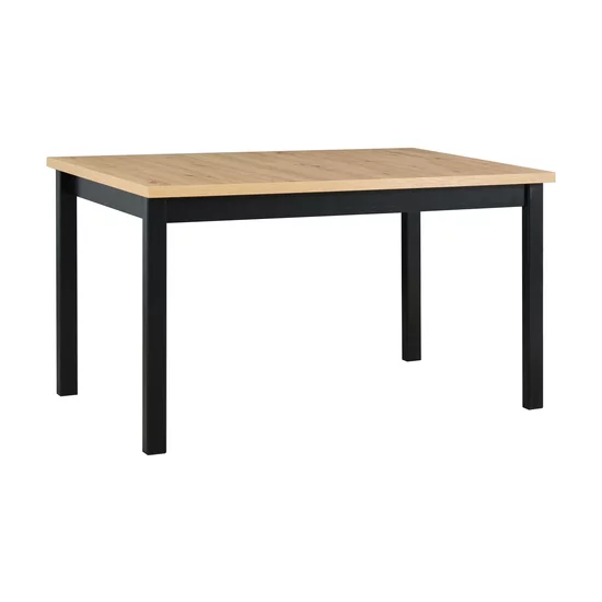 Masă Alba 2 M Fixă, PAL Laminat și Cadru Lemn, 140x80x78 cm, Wotan și Negru picture - 2