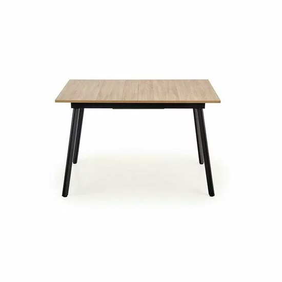 Masă Albon extensibilă, cu blat din MDF laminat și picioare din oțel, 120-160x80x76 cm, Sonoma/gri/negru picture - 2