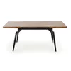 Masă Cambell extensibilă, cu blat din MDF laminat și cadru metalic, 140-180x80x74 cm, stejar/negru picture - 4