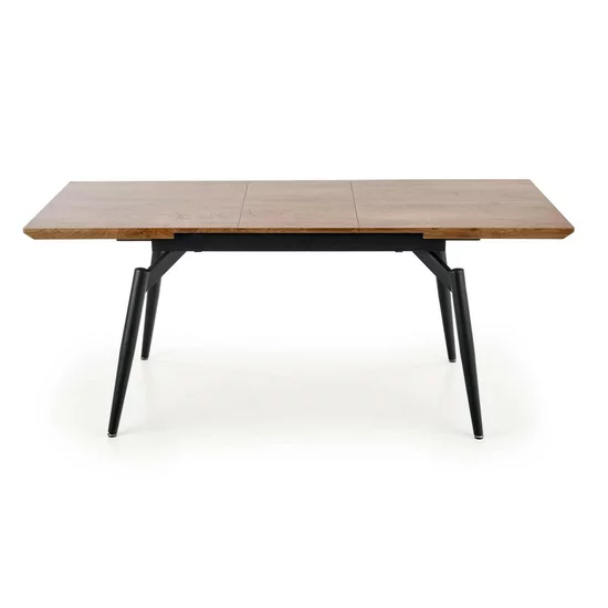 Masă Cambell extensibilă, cu blat din MDF laminat și cadru metalic, 140-180x80x74 cm, stejar/negru picture - 4