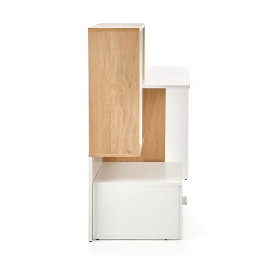 Masă de birou Grosso, spațiu pentru depozitare și rafturi integrate, PAL melaminat, 149x50x105 cm, alb picture - 3