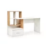 Masă de birou Grosso, spațiu pentru depozitare și rafturi integrate, PAL melaminat, 149x50x105 cm, alb picture - 5