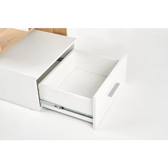 Masă de birou Grosso, spațiu pentru depozitare și rafturi integrate, PAL melaminat, 149x50x105 cm, alb picture - 7