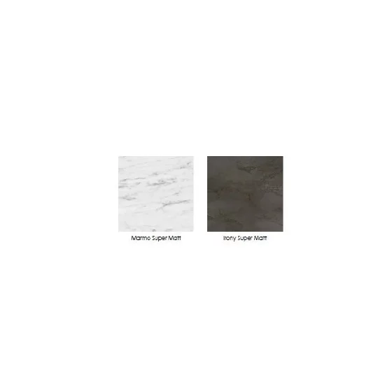 Masă extensibilă Filis, blat MDF alb lucios, bază metalică, 145/185x90x76 cm, Marmo Super Mat picture - 3