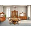 Masă extensibilă Principesa, blat MDF furniruit + picioare oțel, dimensiune 230-307x115x80 cm, nuc/negru picture - 1