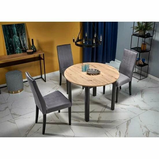 Masă Ringo extensibilă, cu blat din MDF laminat, 102-142x102x76 cm, culoare la alegere picture - 4