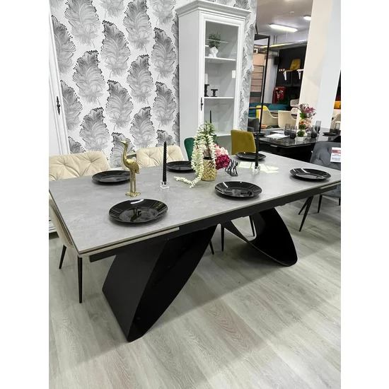 Masa extensibila Shakespeare 160/240x90x77H Light Grey picture - 4