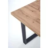 Masă Venom extensibilă cu blat furniruit și margini ABS, structură metalică, 135-185x90x74 cm, stejar/negru picture - 5