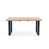 Masă Venom extensibilă cu blat furniruit și margini ABS, structură metalică, 135-185x90x74 cm, stejar/negru picture - 3
