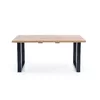 Masă Venom extensibilă cu blat furniruit și margini ABS, structură metalică, 135-185x90x74 cm, stejar/negru picture - 3