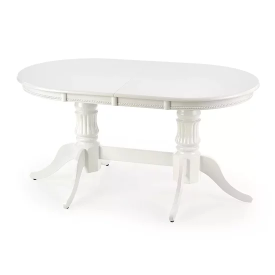 Masă extensibilă Joseph, design clasic, blat MDF lacuit, structură lemn masiv, 150-190x90x77 cm, alb picture - 3