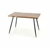 Masă Larson fixă cu blat MDF și cadru metalic, 120x80x77 cm, stejar picture - 3