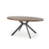 Masă Locorno dreptunghiulară, design rustic-industrial, blat MDF furniruit, cadru oțel, 170x90x75 cm, nuc/negru picture - 2