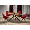 Masă Locorno dreptunghiulară, design rustic-industrial, blat MDF furniruit, cadru oțel, 170x90x75 cm, nuc/negru picture - 1