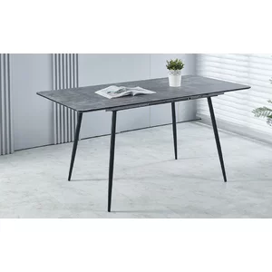 Masă Nichelle extensibilă, design modern și funcțional, PAL melaminat rezistent, 120-160x80x76 cm, gri