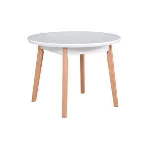 Masă Oslo 4, extensibilă, din lemn, 100-130x100x75 cm, albă