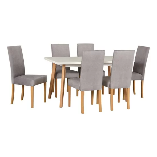 Masă Oslo 5, extensibilă, din lemn, 140-180x80x75 cm, albă picture - 6