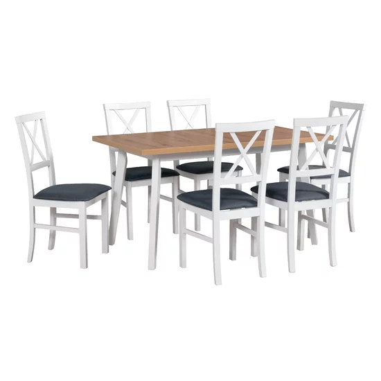 Masă Oslo 5, extensibilă, din lemn, 140-180x80x75 cm, albă picture - 5