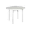 Masă Poli I rotundă extensibilă, MDF laminat + margini ABS, 100-130x100x76 cm, alb picture - 1