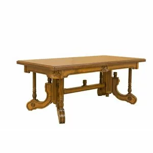 Masă sufragerie extensibilă Sonia din lemn masiv fag, panel și MDF, furniruită cu furnir de nuc, 200/276x100x80 cm