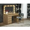 Masă toaletă Hollywood XL, structură PAL melaminat, sistem iluminat inclus, 120x55x140 cm, alb picture - 2