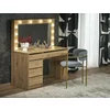 Masă toaletă Hollywood XL, structură PAL melaminat, sistem iluminat inclus, 120x55x140 cm, alb picture - 2