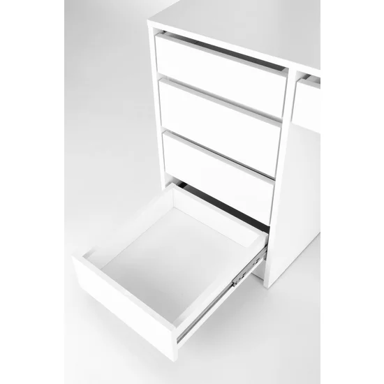 Masă toaletă Hollywood XL, structură PAL melaminat, sistem iluminat inclus, 120x55x140 cm, alb picture - 5