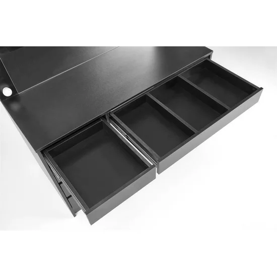 Masă toaletă Hollywood XL, structură PAL melaminat, sistem iluminat inclus, 120x55x140 cm, alb picture - 11