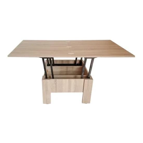 Masă Transformer Bardolino, 80-160 x 80-45 x 80x75 cm extensibilă cu sistem de înălțare, PAL melaminat picture - 4
