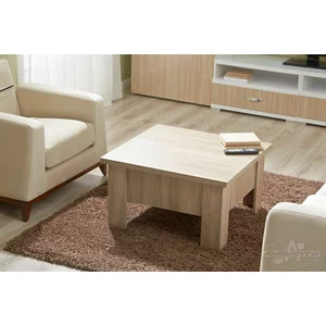 Masă Transformer Bardolino, extensibilă cu sistem de înălțare, PAL melaminat, 80-160x80x45-75 cm, bardolino