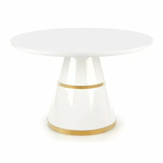 Masă Vegas rotundă, blat MDF lăcuit, bază oțel, diametru 120x76 cm, alb picture - 2