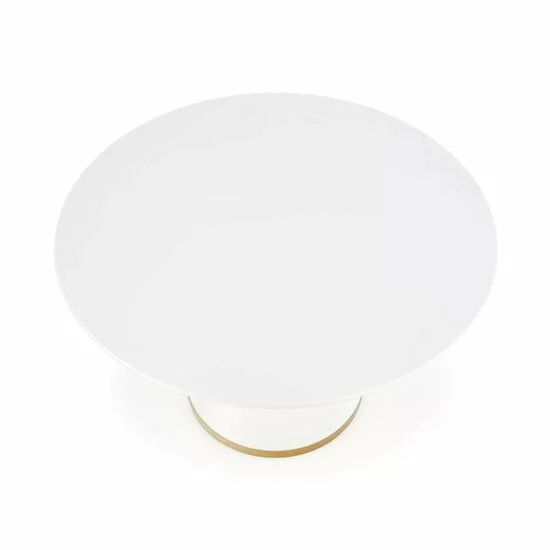 Masă Vegas rotundă, blat MDF lăcuit, bază oțel, diametru 120x76 cm, alb picture - 3