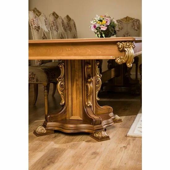 Masă Vicky, neextensibilă, lemn masiv fag + tei, 310x115x80 h cm, finisaj la alegere picture - 4