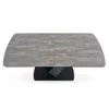 Masă Vinston extensibilă, blat rezistent și picioare solide, material MDF lăcuit și HPL, 180-230x95x76 cm, negru-gri picture - 4