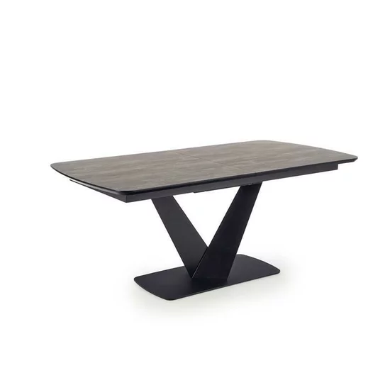 Masă Vinston extensibilă, blat rezistent și picioare solide, material MDF lăcuit și HPL, 180-230x95x76 cm, negru-gri picture - 2